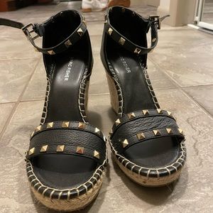 Marc Fisher Studded Espadrille Wedges